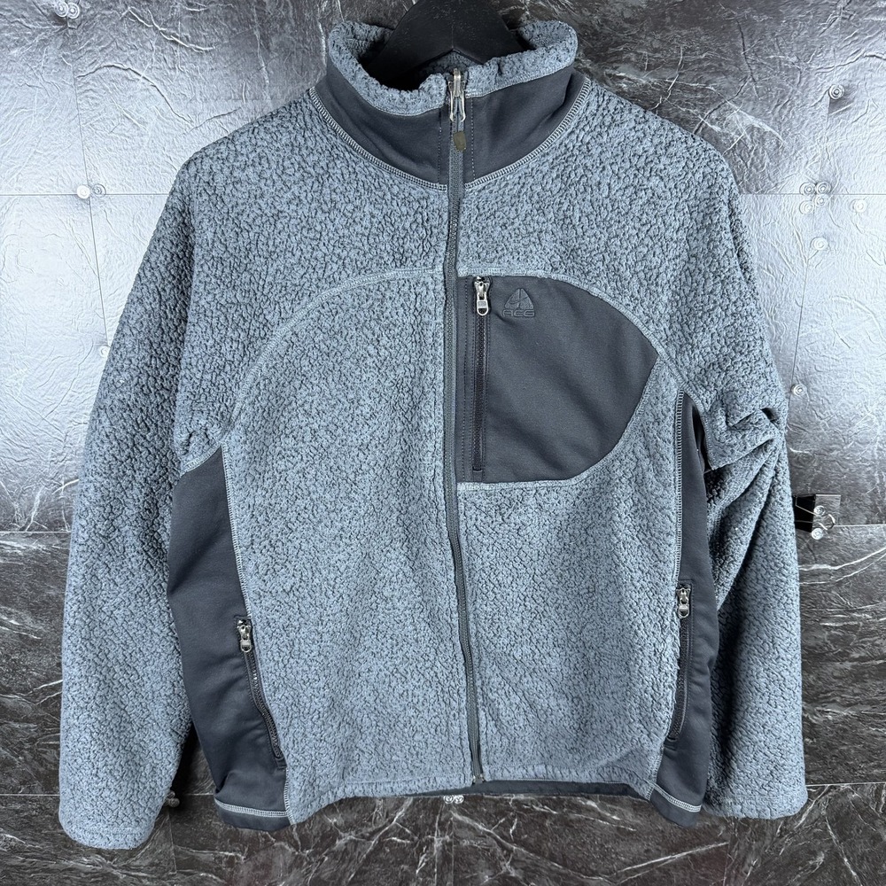Nike ACG Black Vtg Retro Fleece Jacket Medium